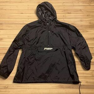 Vintage Y2K Purdue Boilermakers 1/2 Zip Windbreaker Jacket Black 2XL